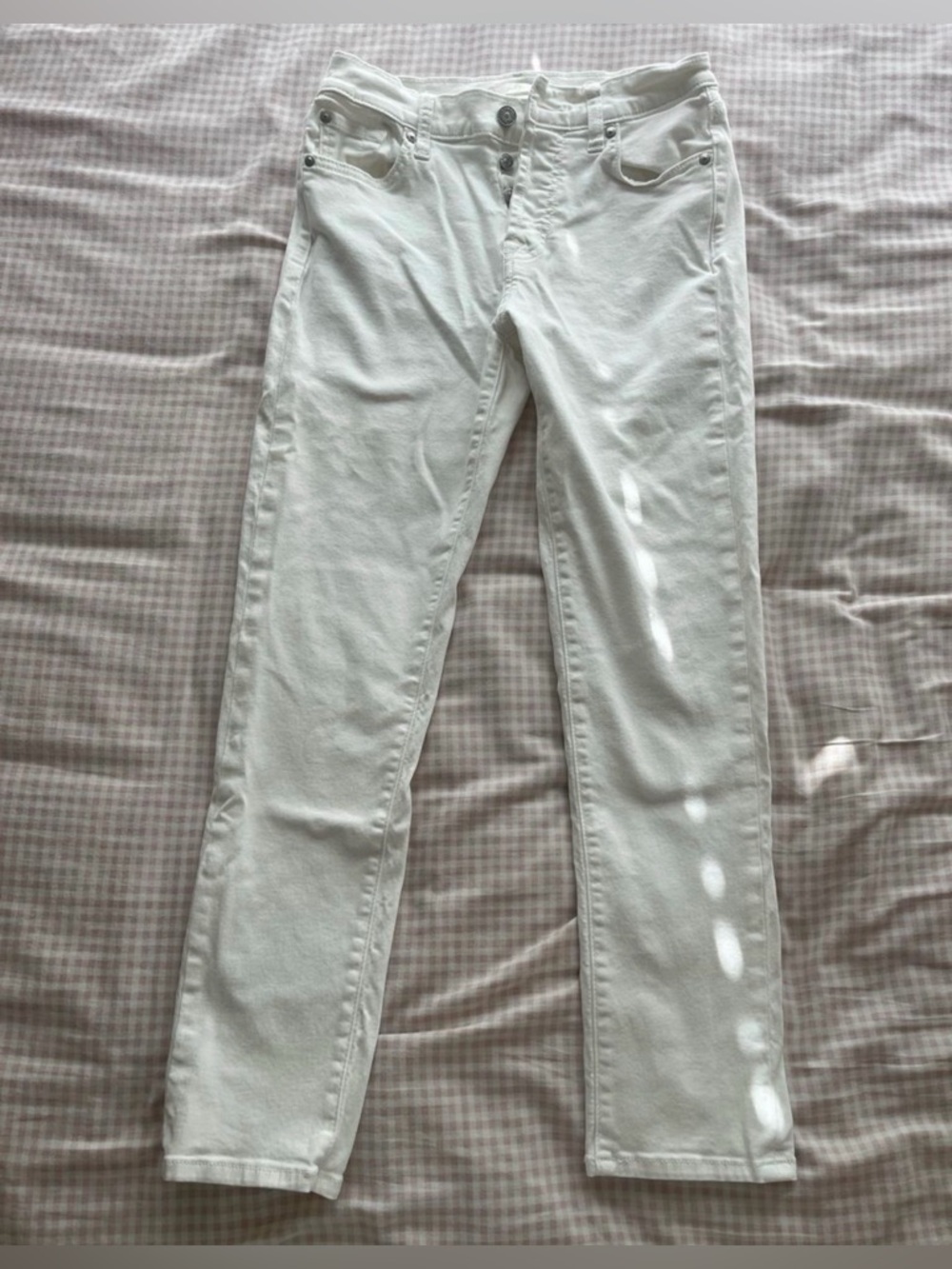 7 for all mankind women’s White skinny jeans